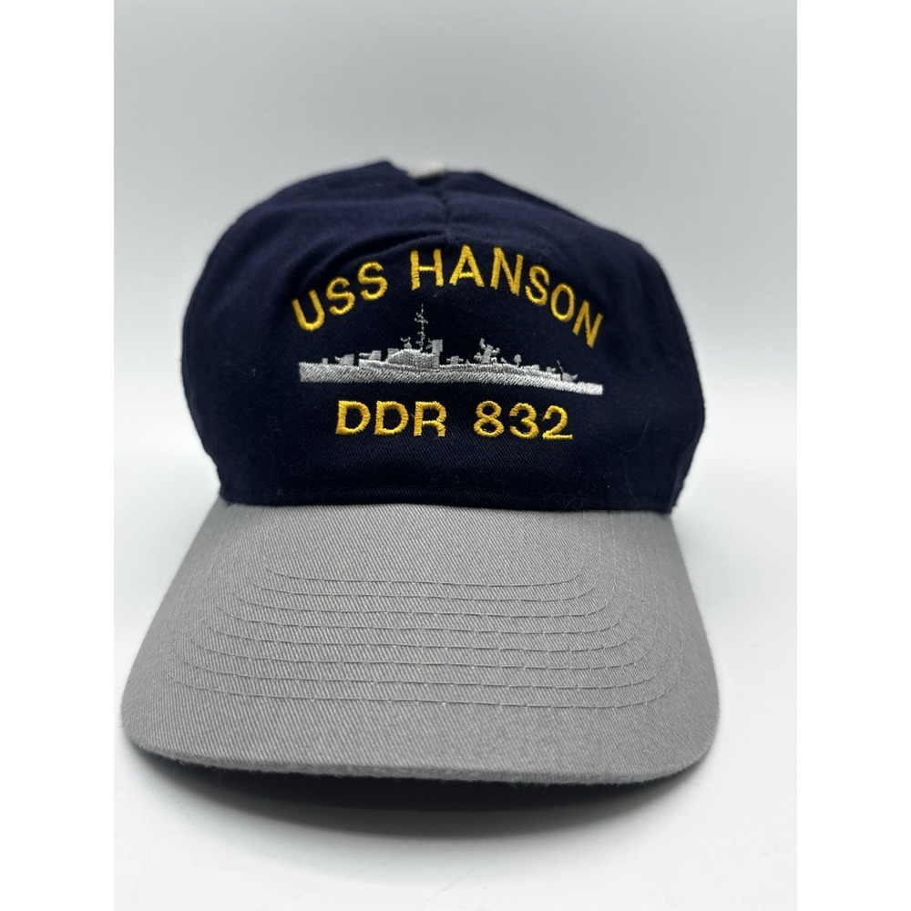 USS Hanson DDR 832 Otto Cap Navy Destroyer Military Veteran Snapback Hat